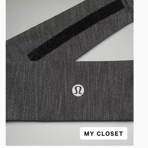 Two Lululemon Headbands, One Size, Heathered Black & Heathered Mulled Wine